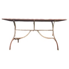 Early 20th C French Rectangular Wrought Iron Dining Table