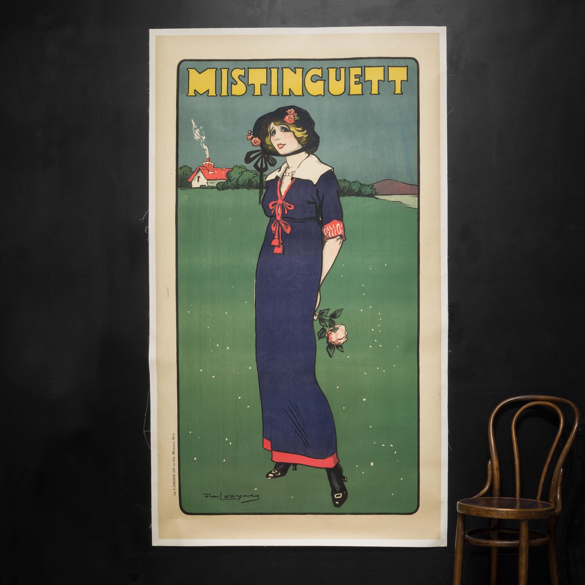 Victorian Early 20th Century French Stone Lithograph 