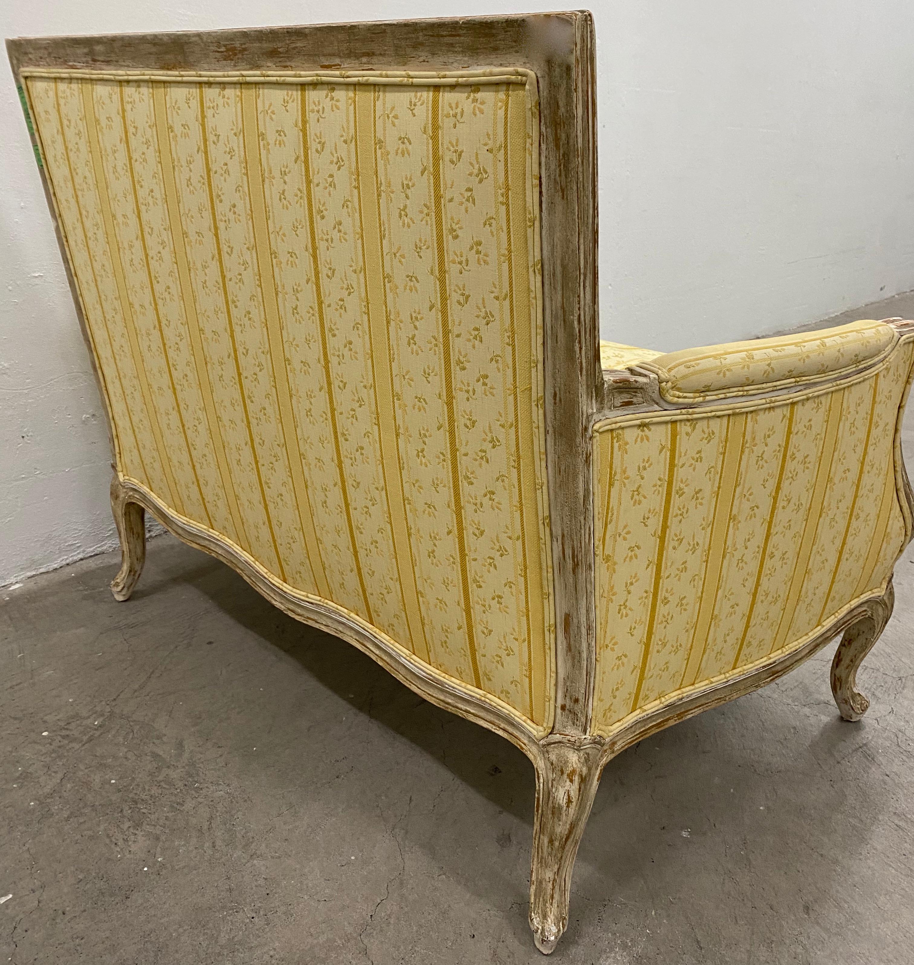 Textile Early 20th Century French Style Settee 