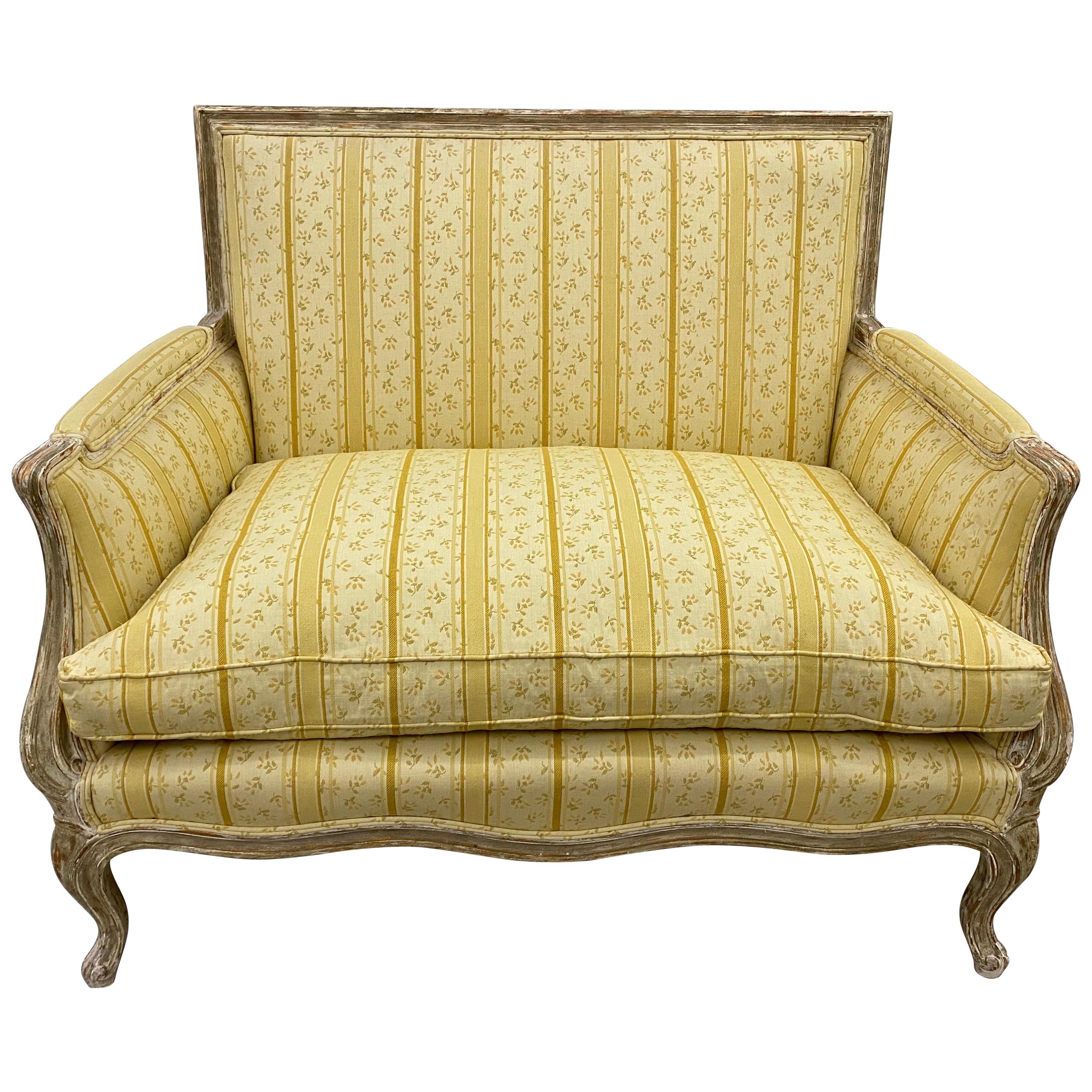 Early 20th Century Italian High Back Winged Settee For Sale at 1stDibs