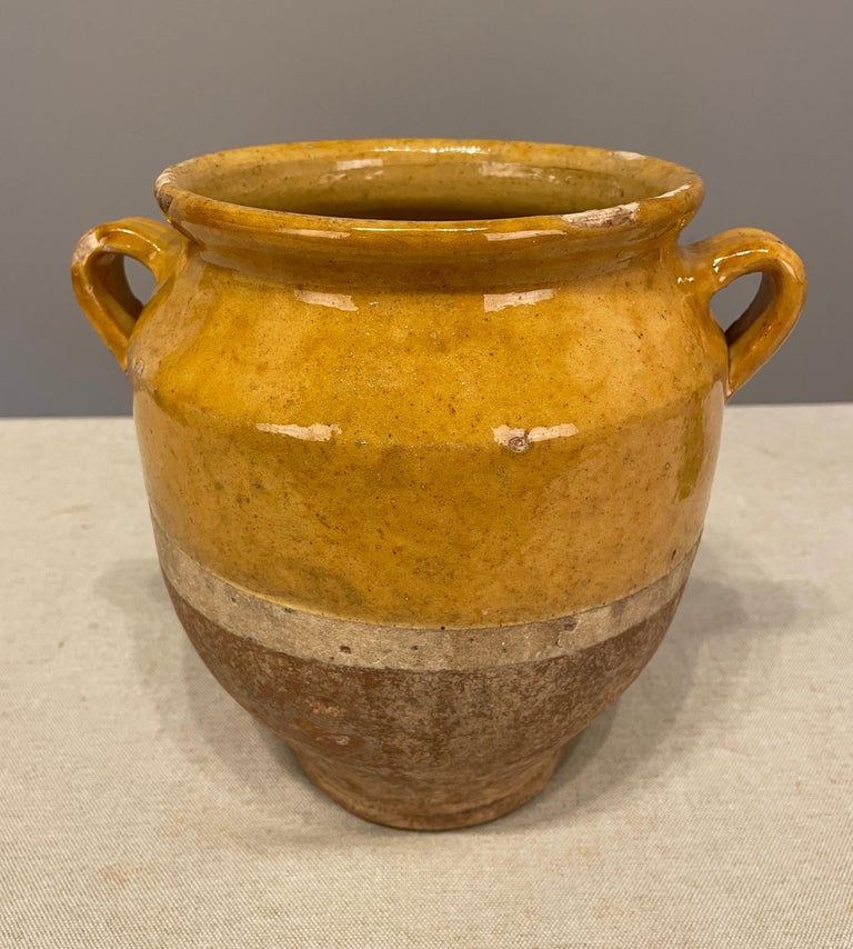 Hand-Crafted Early 20th c. French Terracotta Vase or Confit Pot For Sale