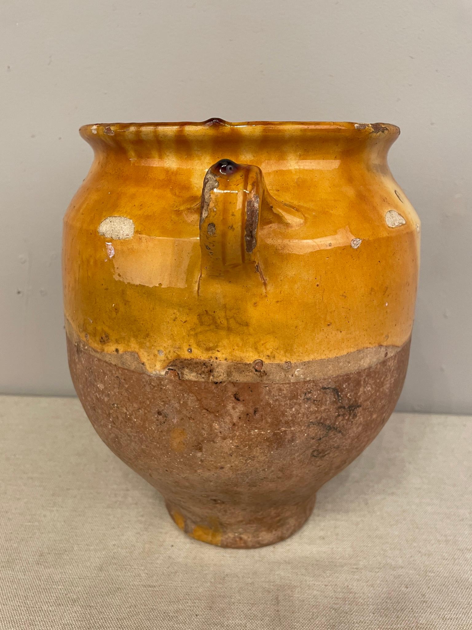 Vase ou pot à confit en terre cuite français du début du XXe siècle Bon état - En vente à Winter Park, FL