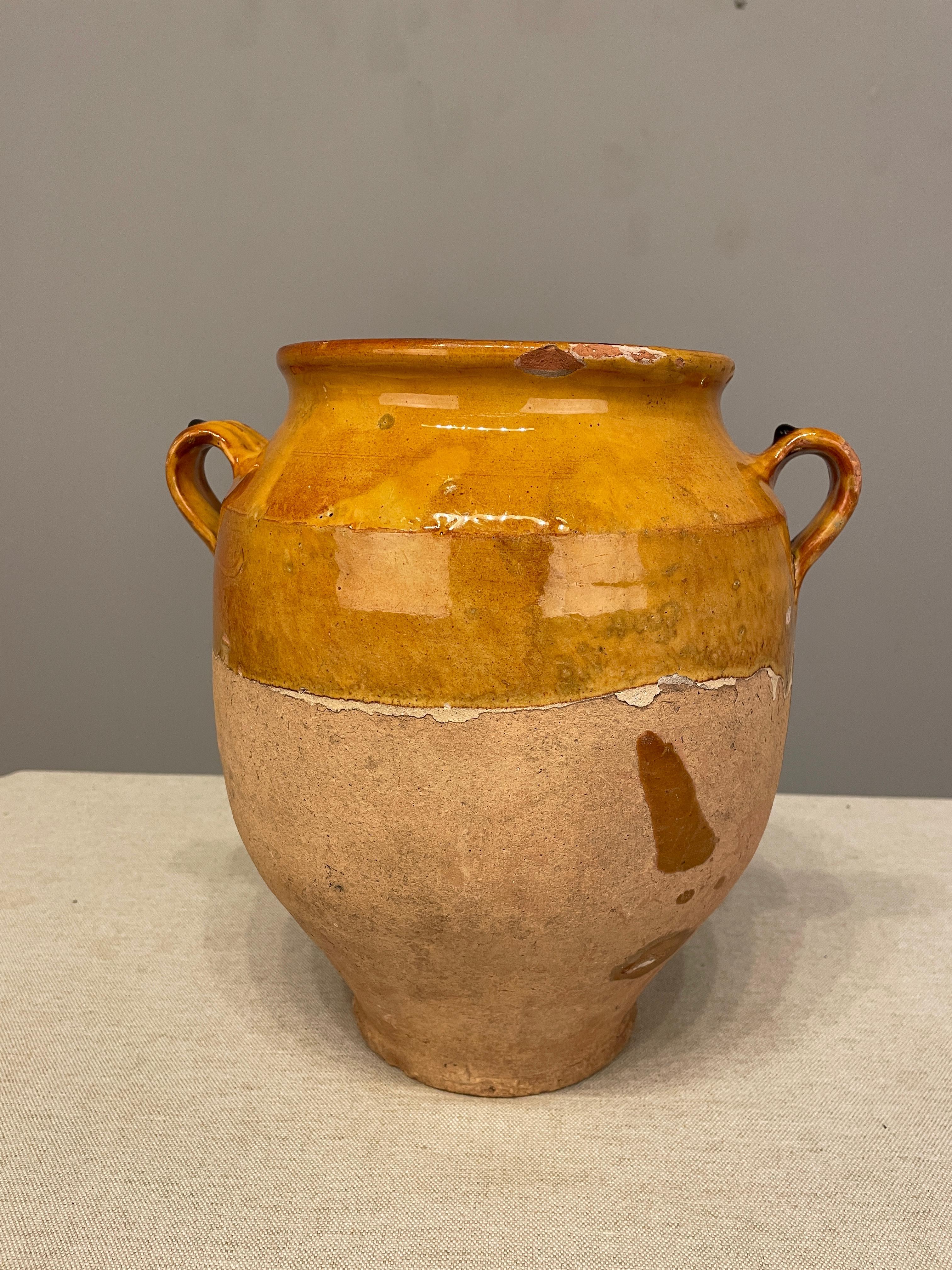 Early 20th C. French Terracotta Vase or Confit Pot For Sale 1