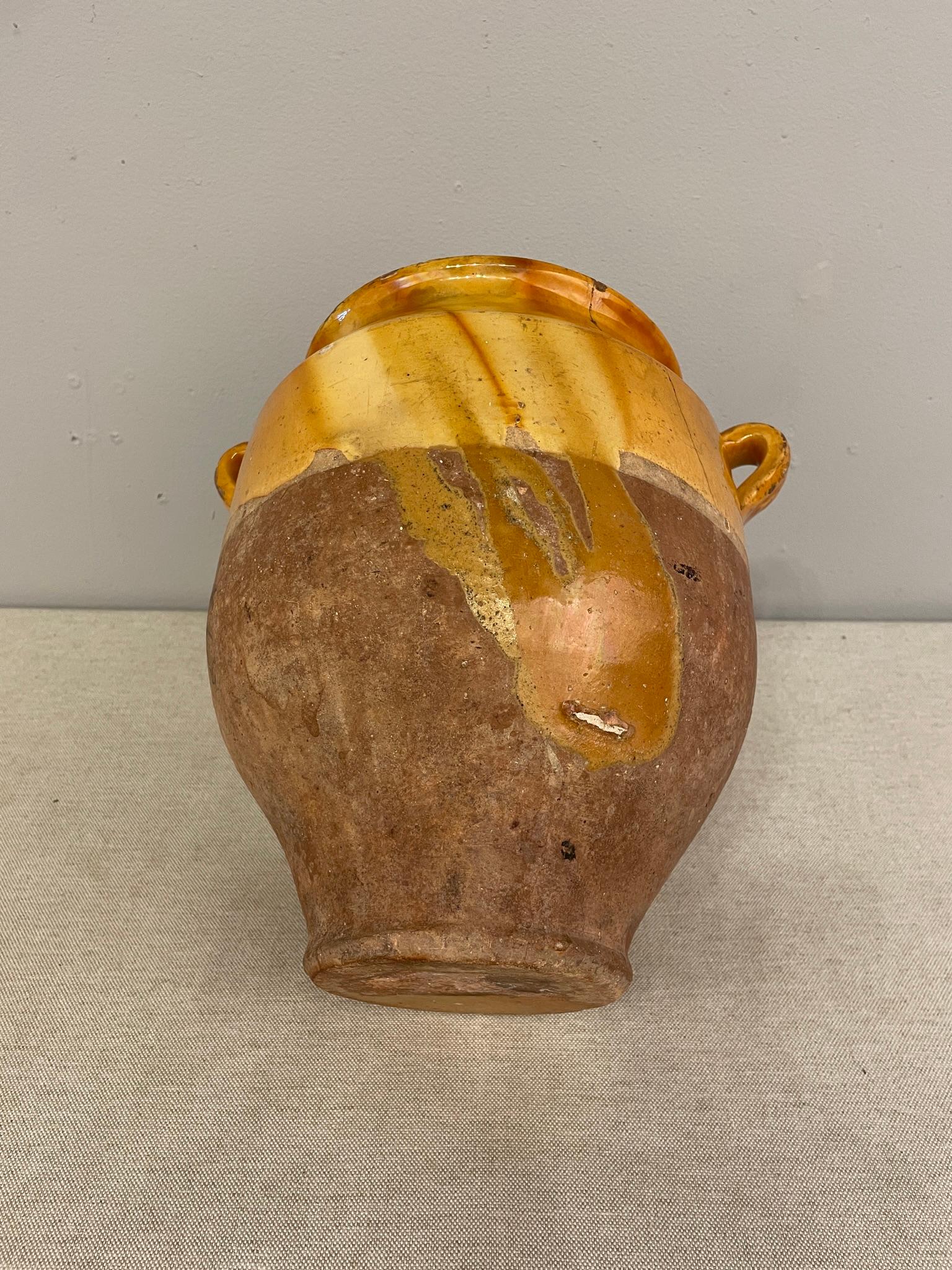 Early 20th C. French Terracotta Vase or Confit Pot For Sale 2