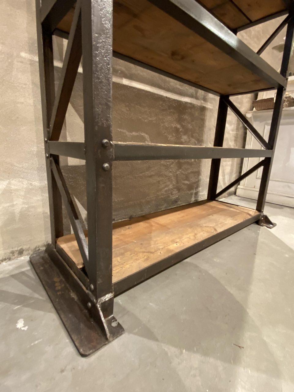 Early 20th C French Warehouse Shelving Unit In Good Condition In Copenhagen K, DK