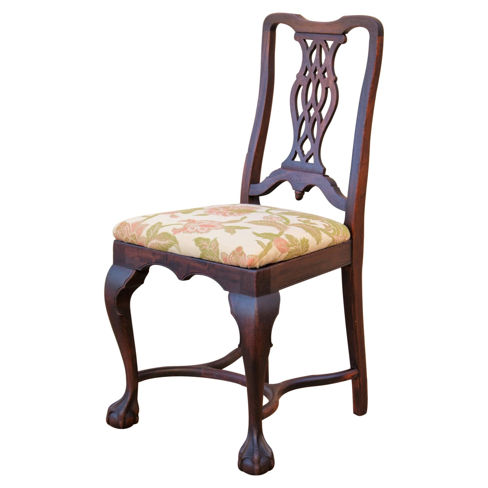 Early 20th C George II Style Carved Walnut Chair by Brower 1
