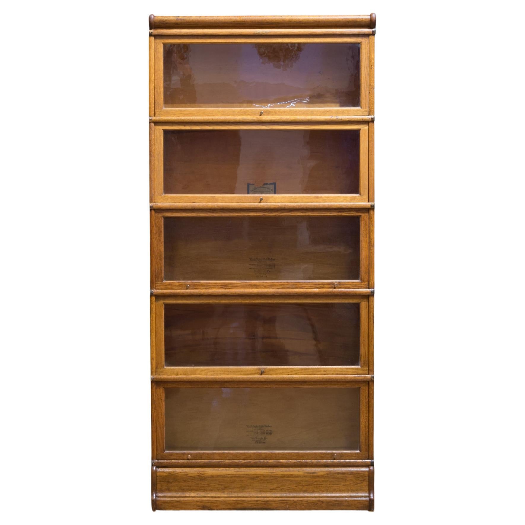 Early 20th C. Globe-Wernicke 5 Stack Lawyer's Bookcase c.1890