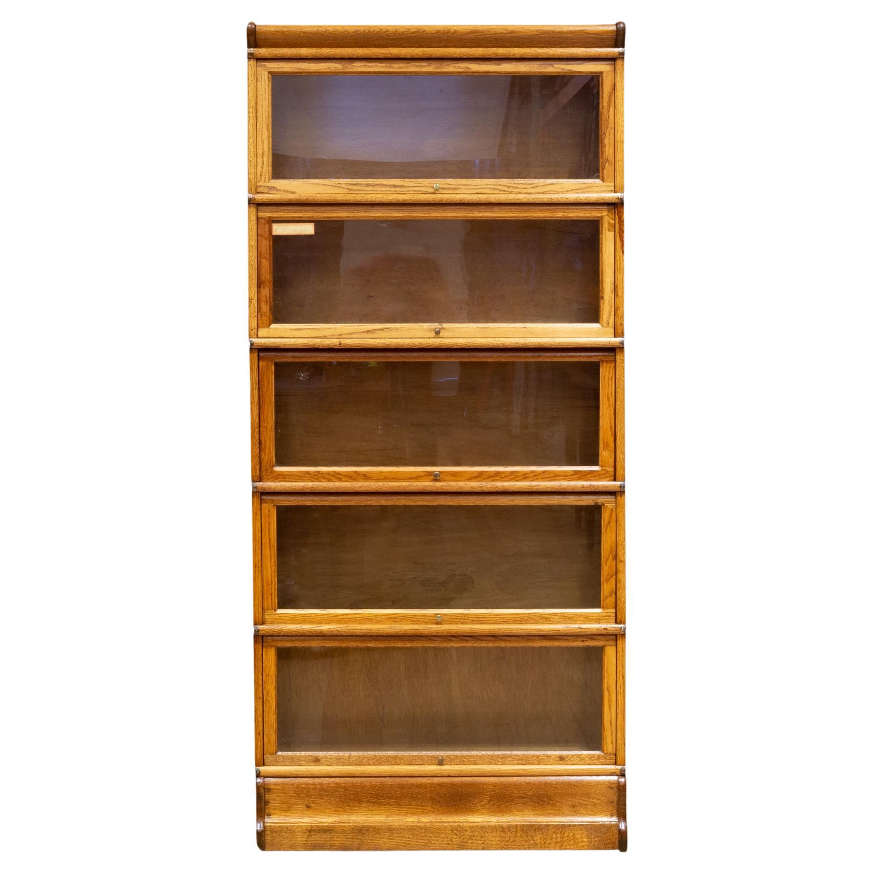 Early 20th c. Globe-Wernicke 5 Stack Lawyer's Bookcase c.1900-1910 For Sale