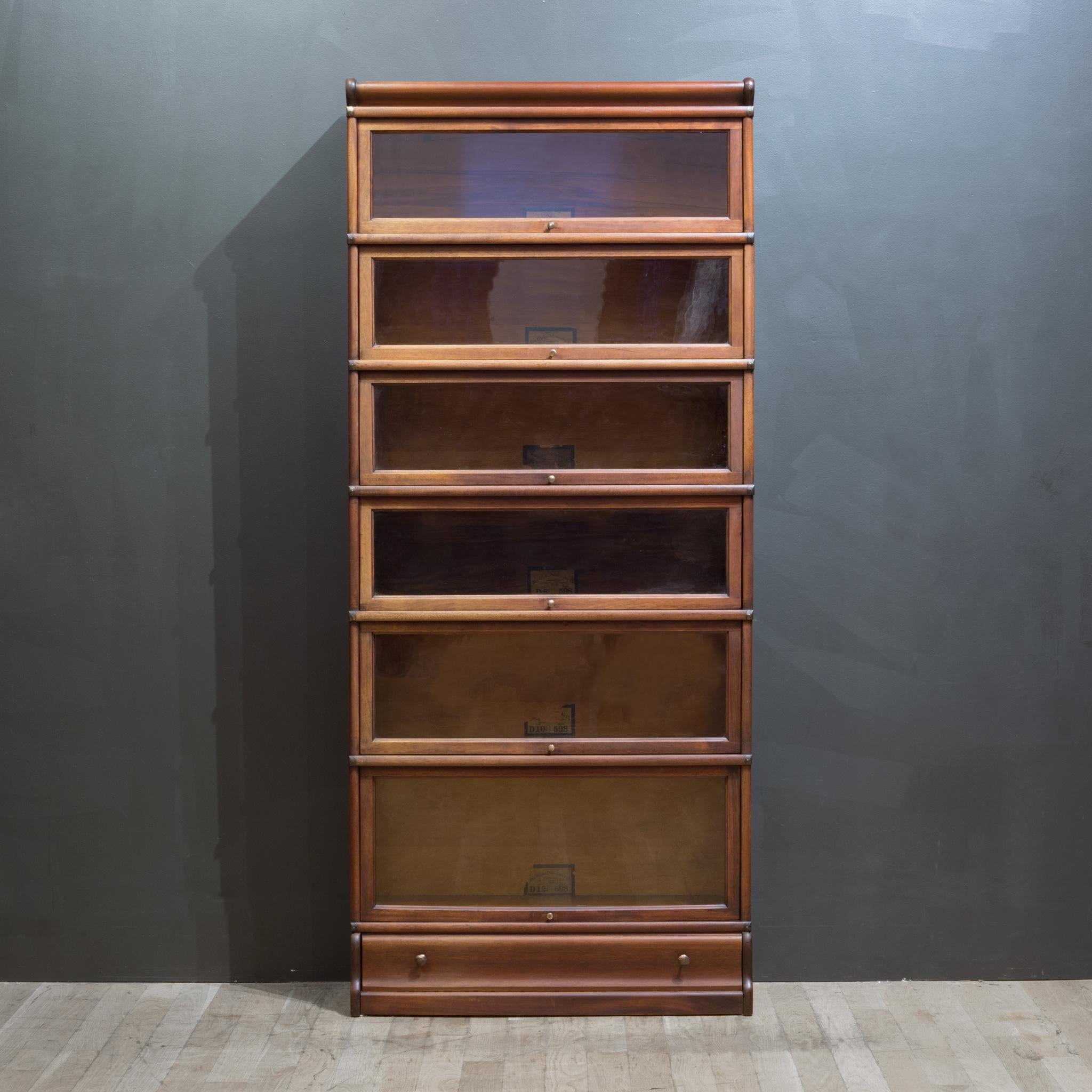 Early 20th c. Globe-Wernicke Mahogany 6 Stack Lawyer's Bookcase c.1910 In Good Condition In San Francisco, CA