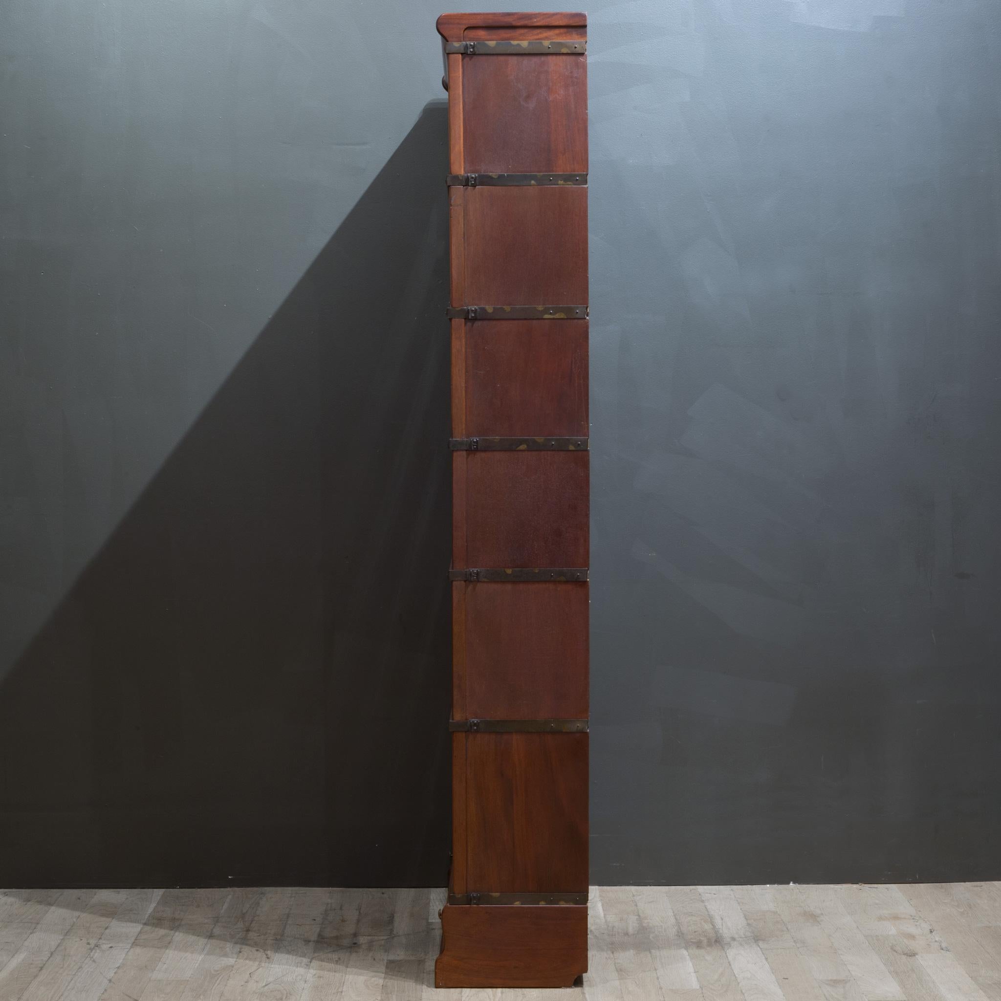 Early 20th c. Globe-Wernicke Mahogany 6 Stack Lawyer's Bookcase c.1910 1