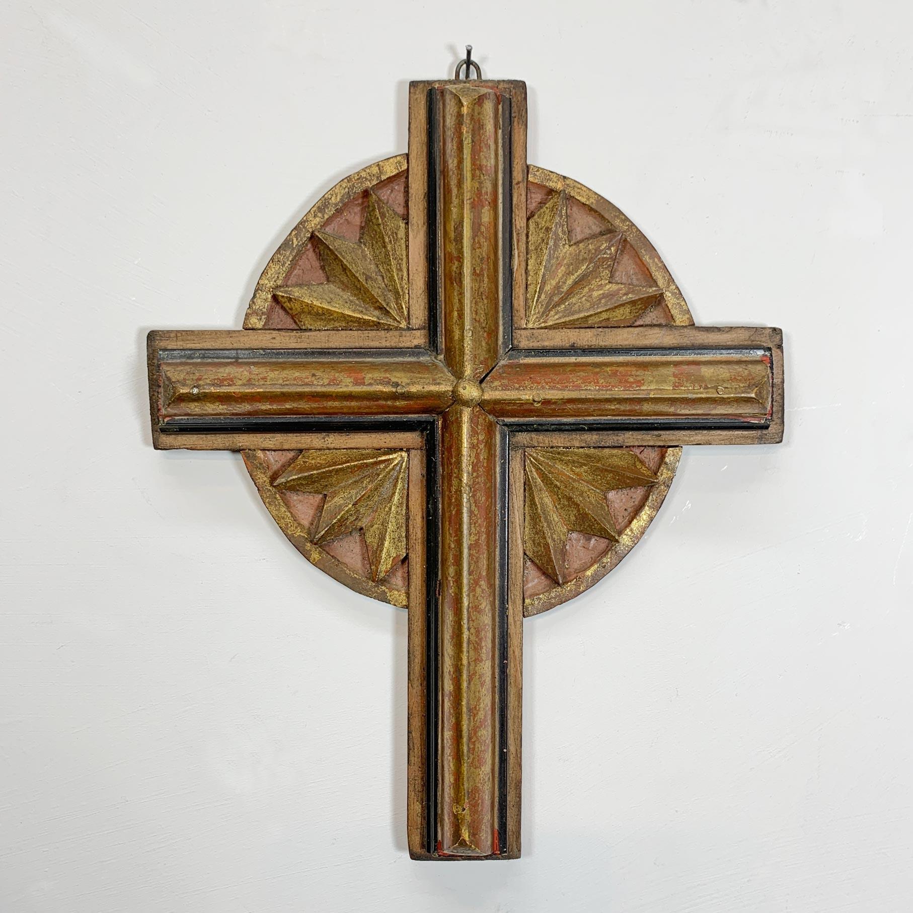 Early 20th C Gold Wooden Church Crosses, Set of 11 For Sale 2