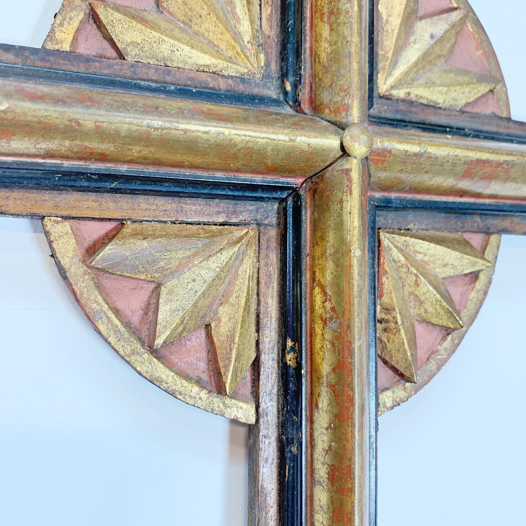 Goldene Holzkreuze der Church's aus dem frühen 20. Jahrhundert, Satz von 11 Stück (Deutsch) im Angebot