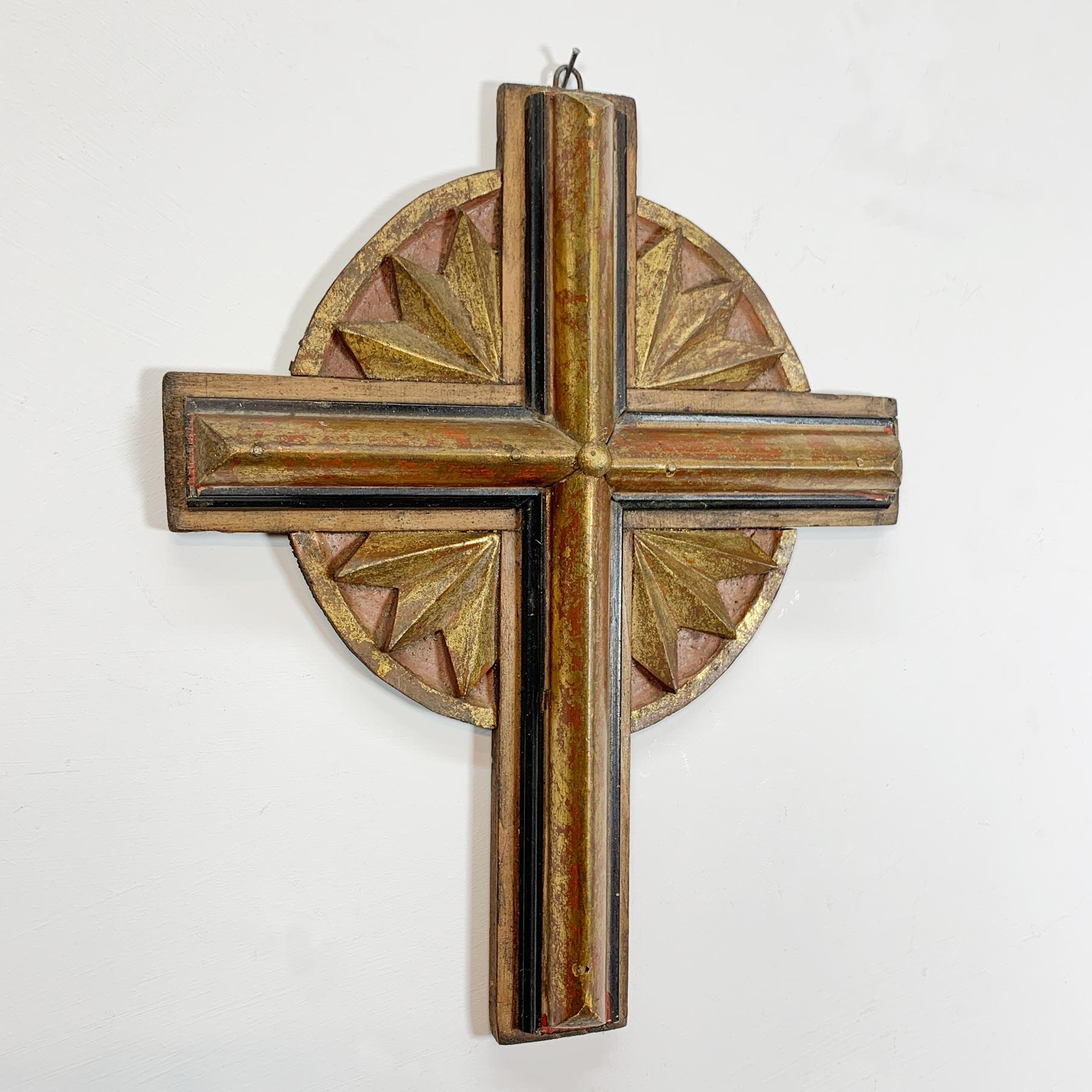 Goldene Holzkreuze der Church's aus dem frühen 20. Jahrhundert, Satz von 11 Stück im Angebot 5