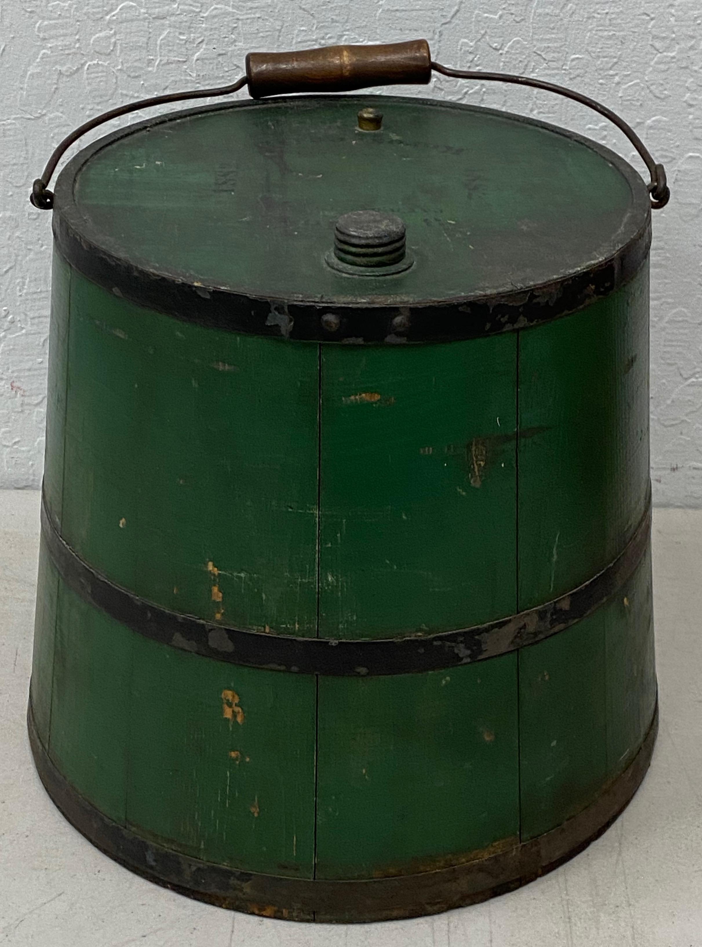 American Early 20th Century Green Kerosene Can
