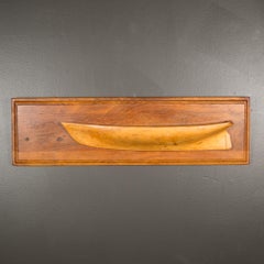 Inizio del XX secolo. Mezzo scafo in legno intagliato a mano