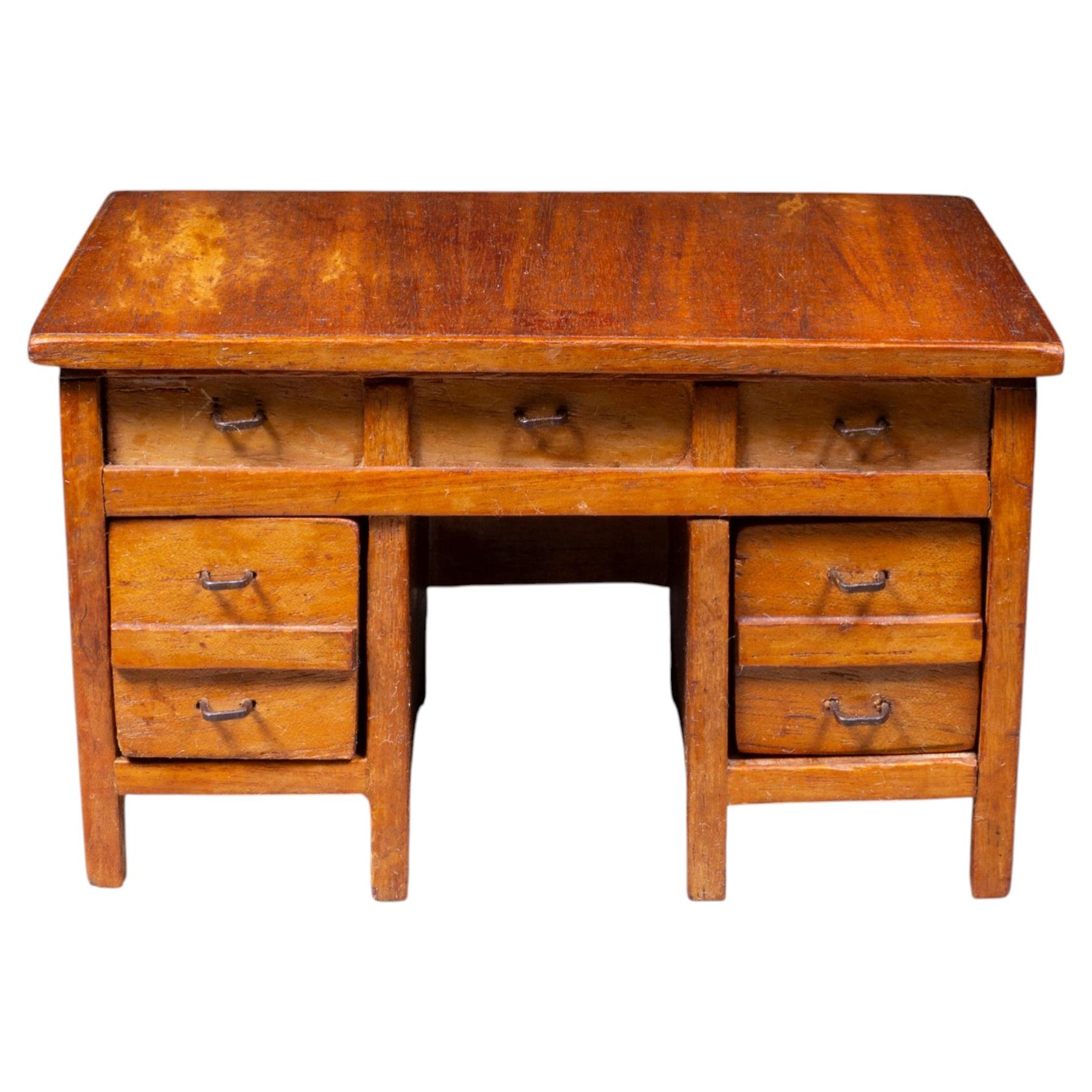 Early 20th c. Handmade Cigar Box Art Library Desk c.1930