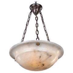 Early 20th C Hanging Alabaster Fixture