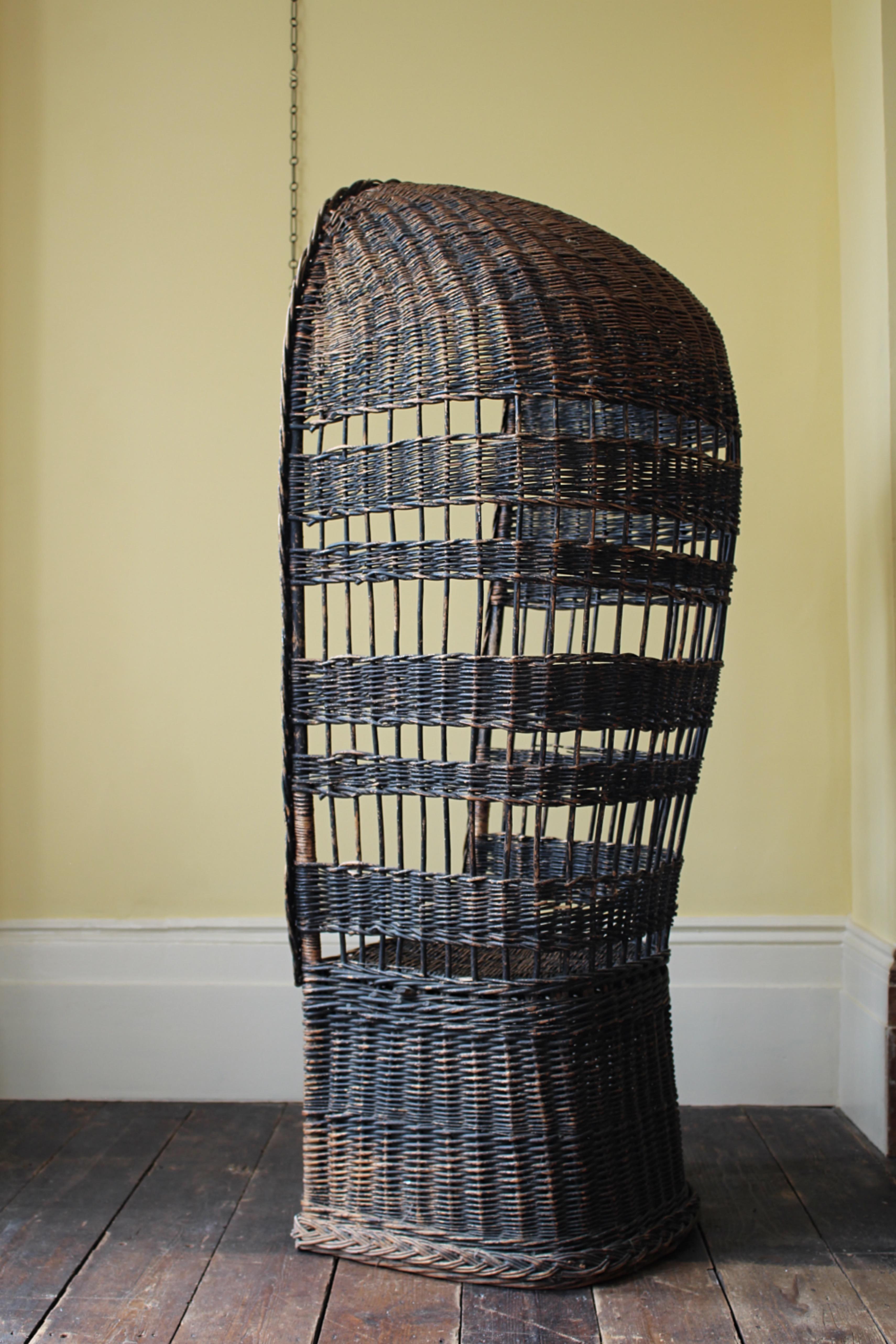 Anfang des 20. Jahrhunderts Hood's Porters Wicker Willow Lawn Conservatory Chair Country House im Angebot 6