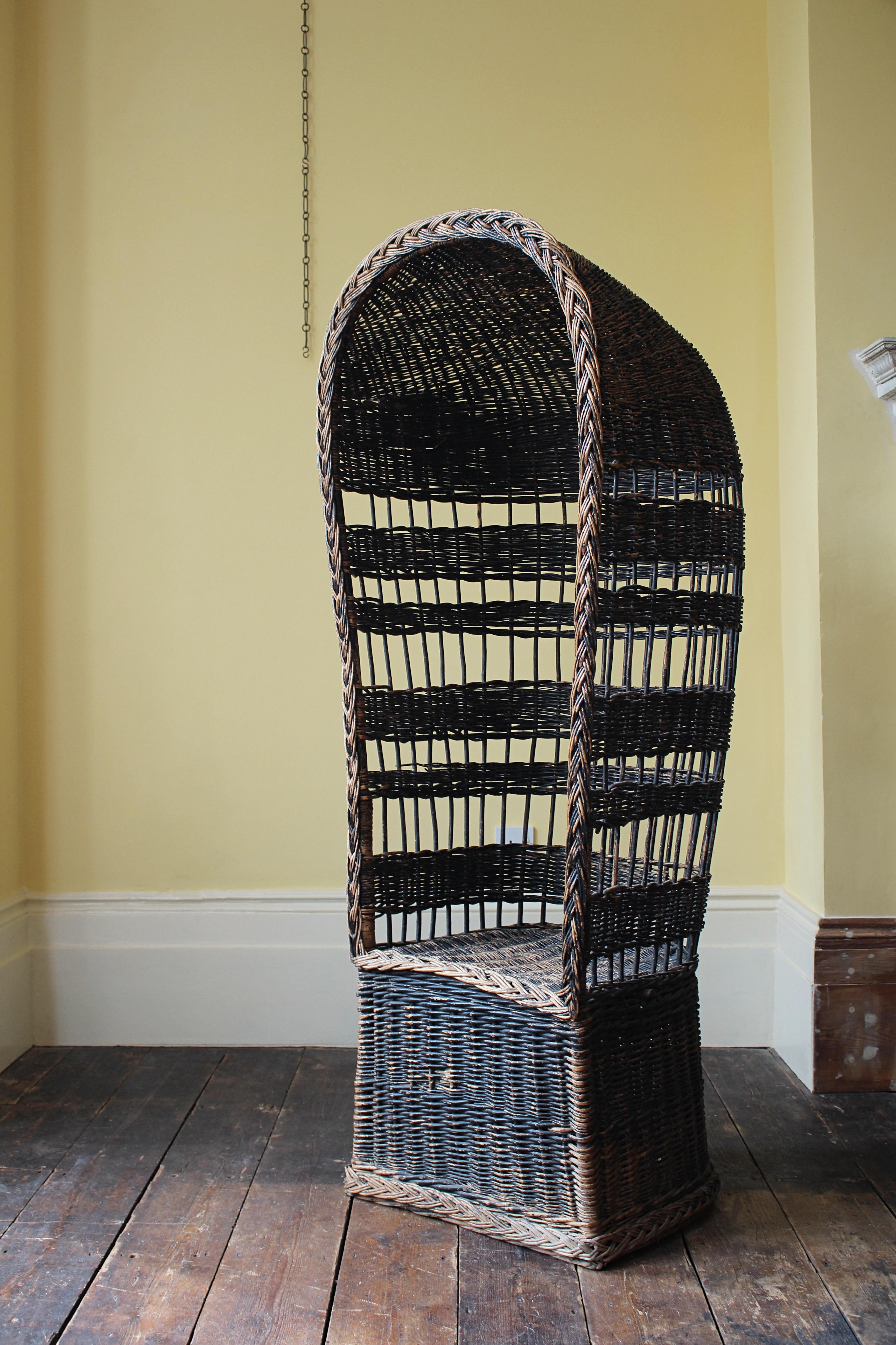 Anfang des 20. Jahrhunderts Hood's Porters Wicker Willow Lawn Conservatory Chair Country House im Angebot 7