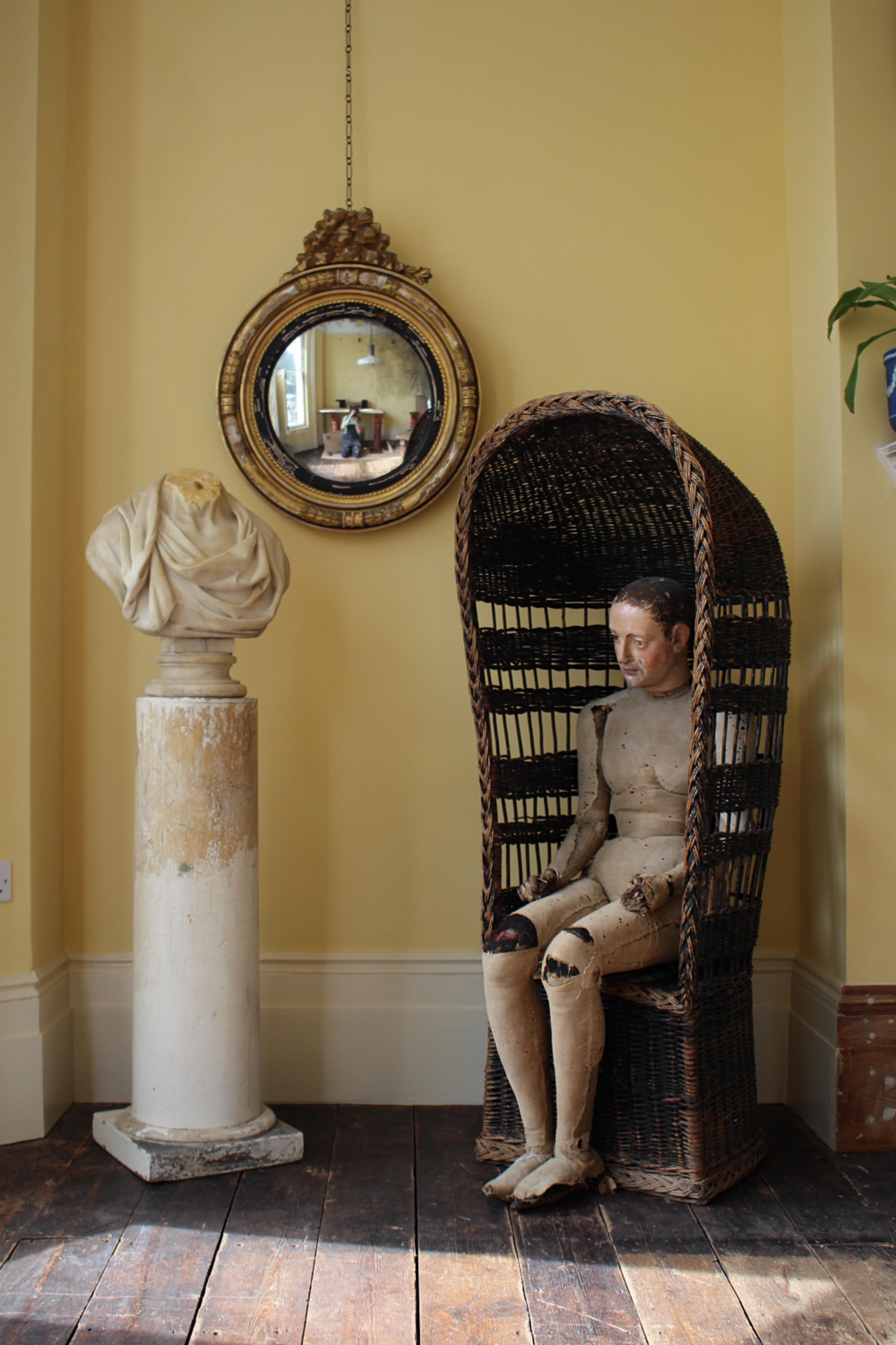 Anfang des 20. Jahrhunderts Hood's Porters Wicker Willow Lawn Conservatory Chair Country House im Angebot 8