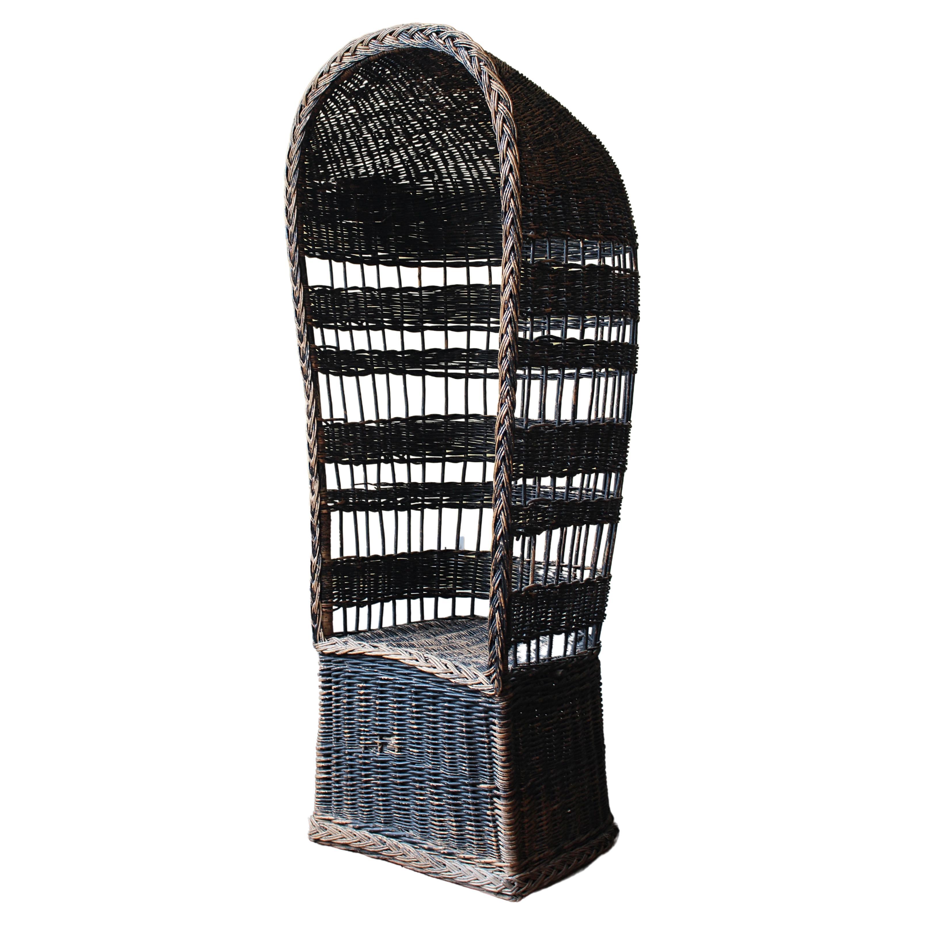 A.I.C. Hooded Porters Wicker Willow Lawn Conservatory Chair Country House