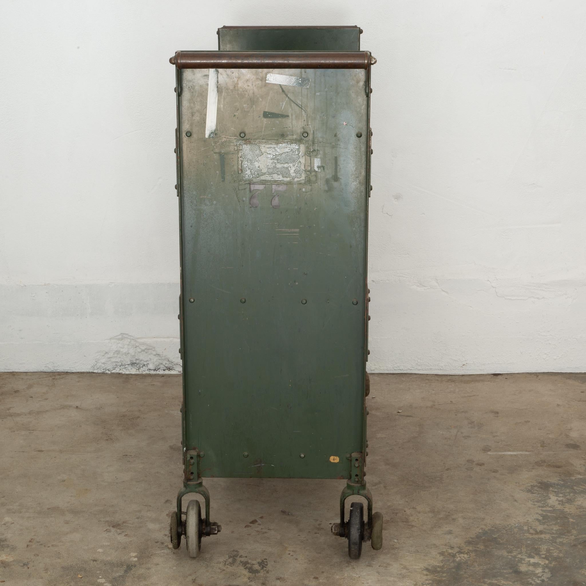 Early 20th Century Industrial Rolling Library Cart, circa 1900-1930 1