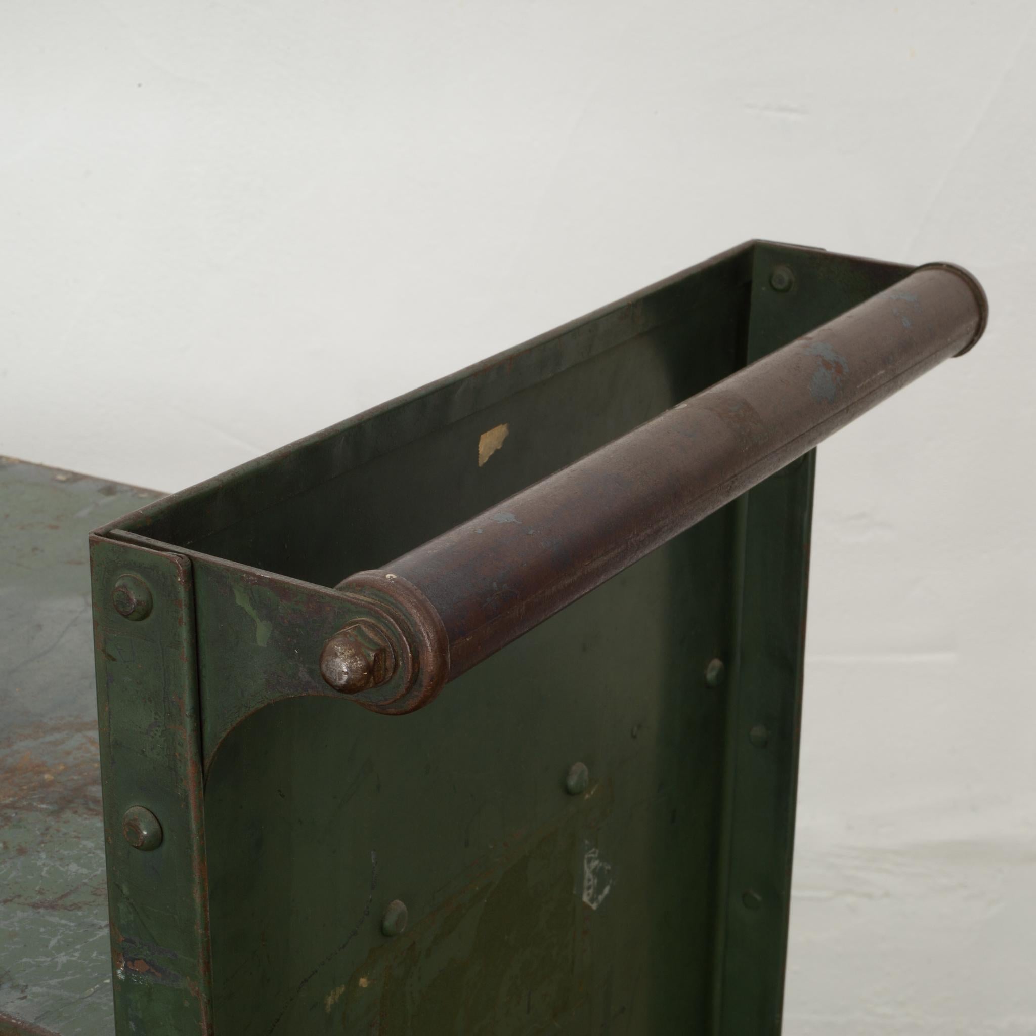 Early 20th Century Industrial Rolling Library Cart, circa 1900-1930 2