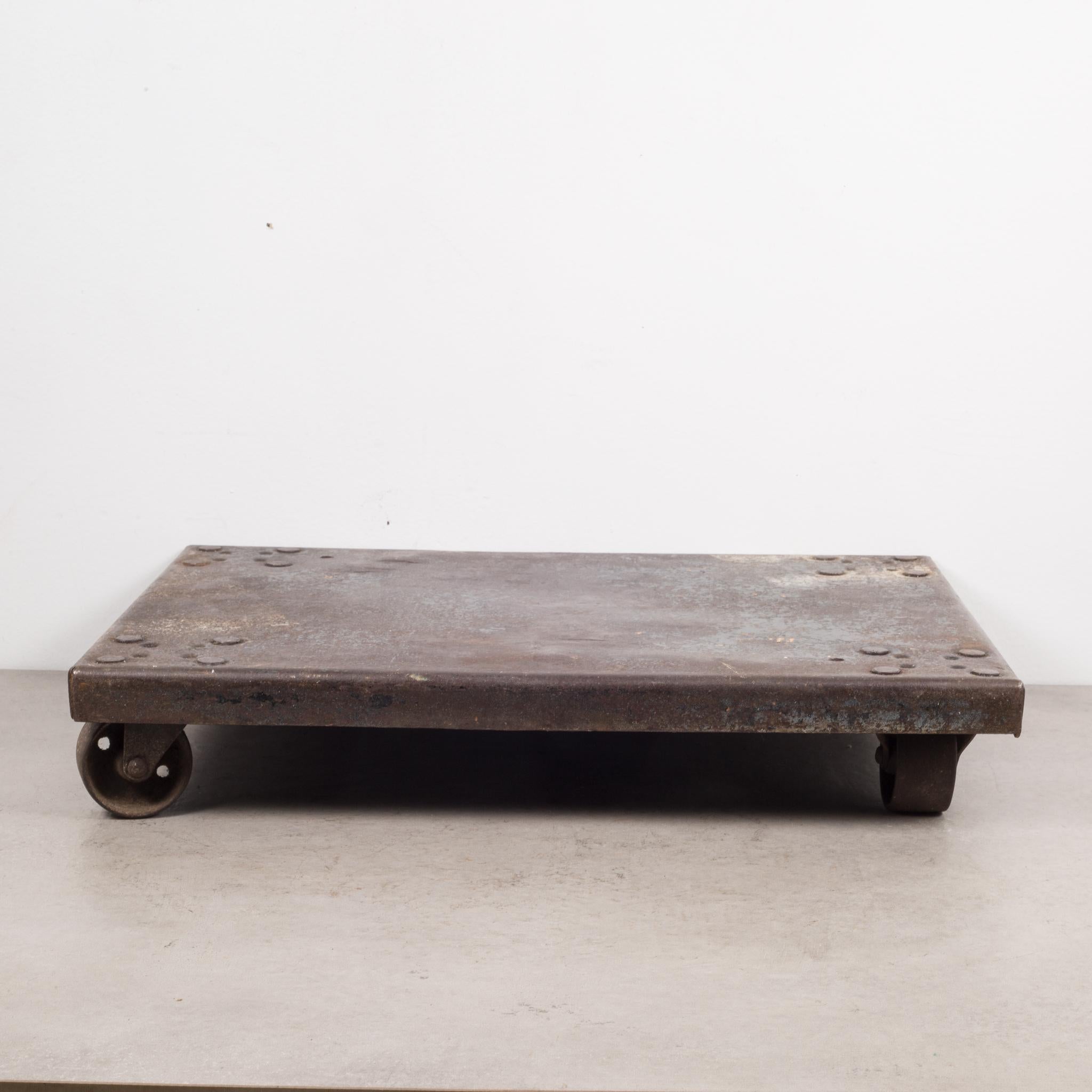 Early 20th Century Industrial Steel Dolly/Plant Stand, circa 1940 1