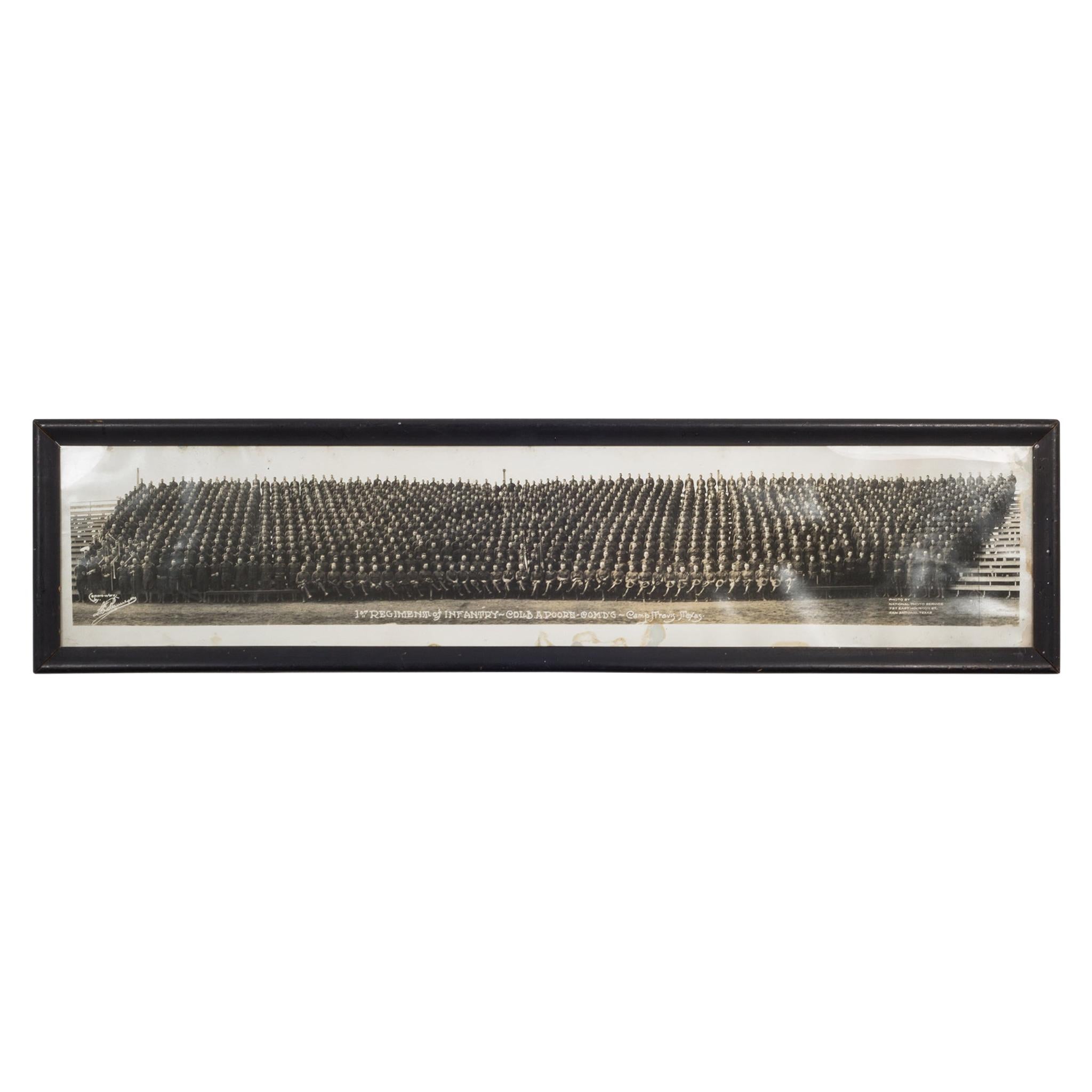 Early 20th Century Infantry Panoramic Photo, circa 1900-1915 For Sale