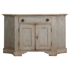 Early 20th c. Italian Blue - Gray Painted Serpentine Buffet