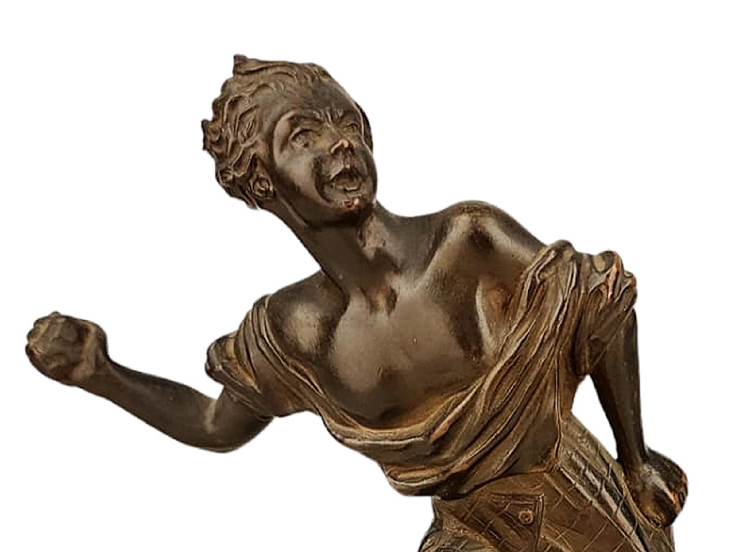 20ième siècle Sculpture italienne Balilla du début du 20e siècle en bronze représentant Giambattista Perasso en vente