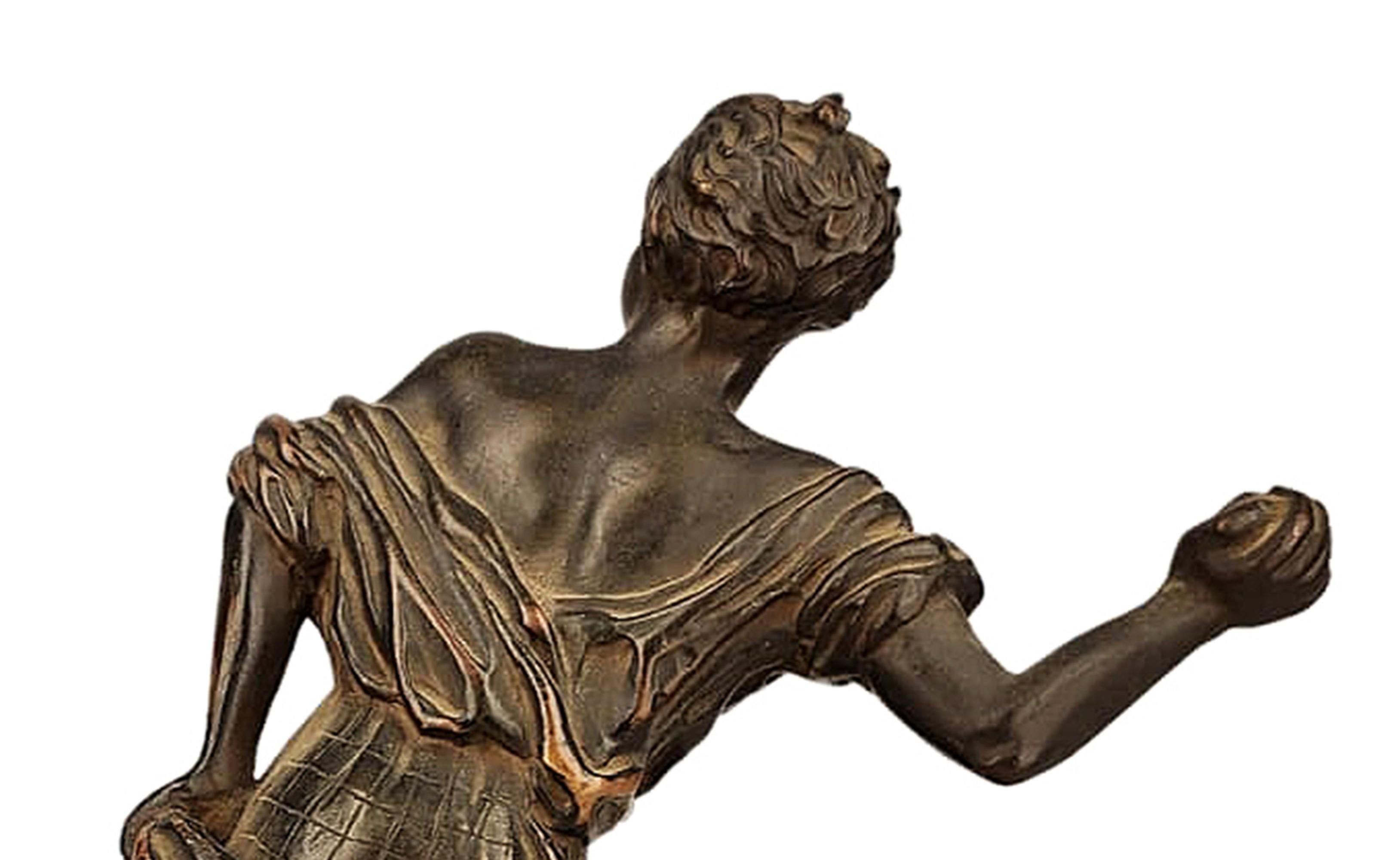 Metal Early 20th C. Italian Bronze Sculpture Depicting Giambattista Perasso 'Balilla' For Sale