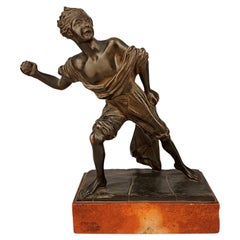 Italienische Bronzeskulptur aus dem frühen 20. Jahrhundert mit der Darstellung von Giambattista Perasso „Balilla“