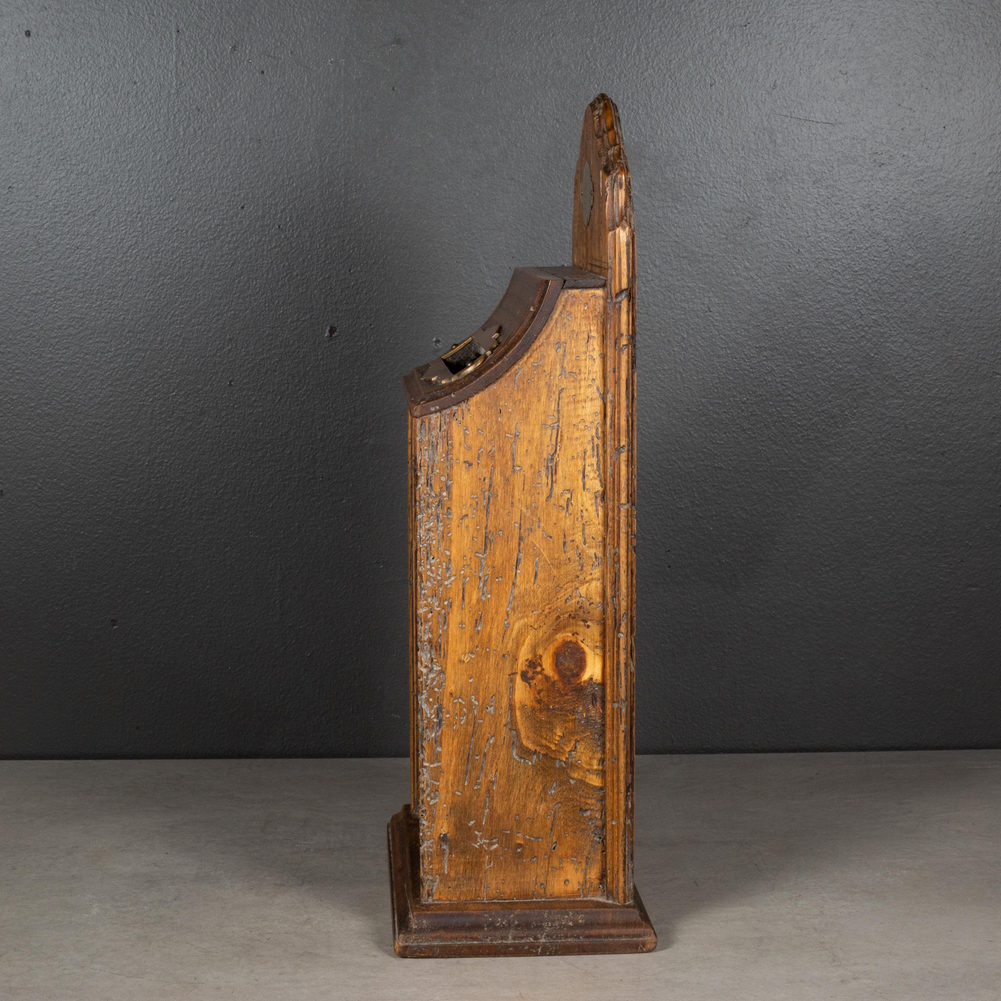 Early 20th c. Italian Wood and Brass Mailbox c.1920-1940 In Good Condition In San Francisco, CA