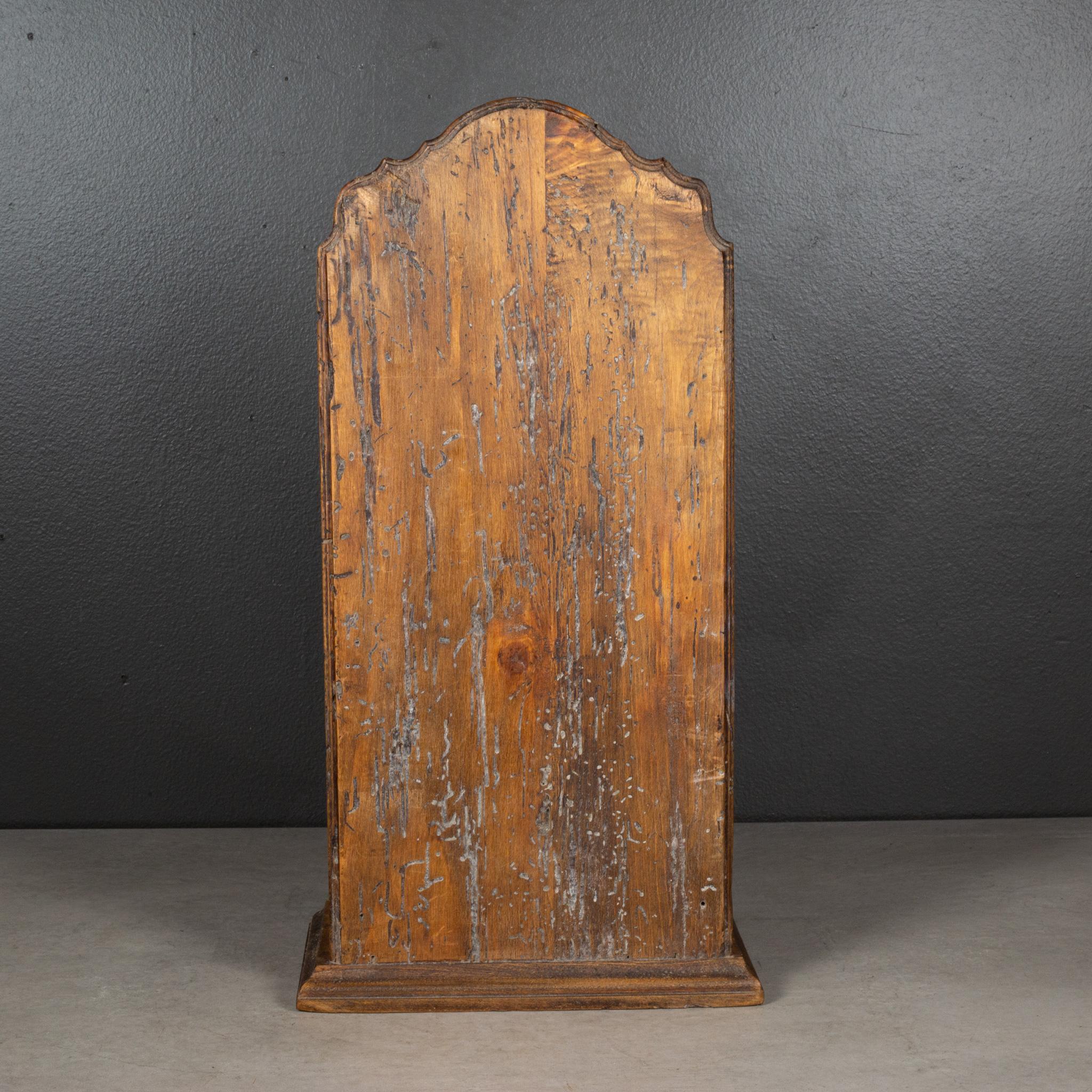 20th Century Early 20th c. Italian Wood and Brass Mailbox c.1920-1940