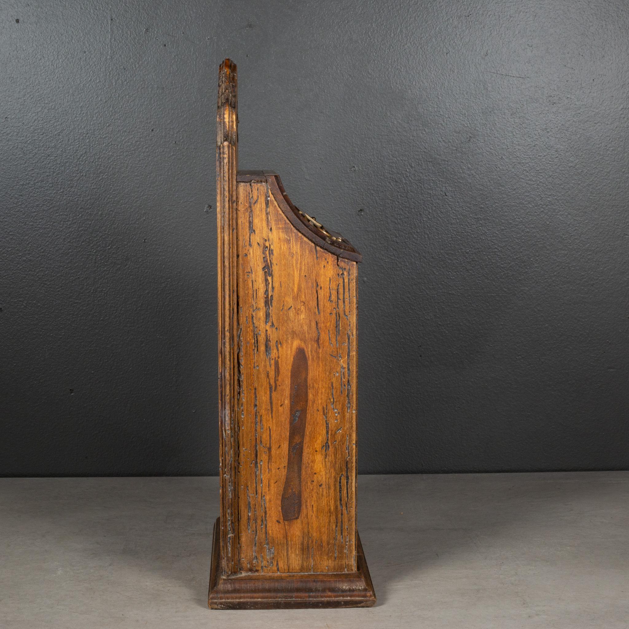 Early 20th c. Italian Wood and Brass Mailbox c.1920-1940 1