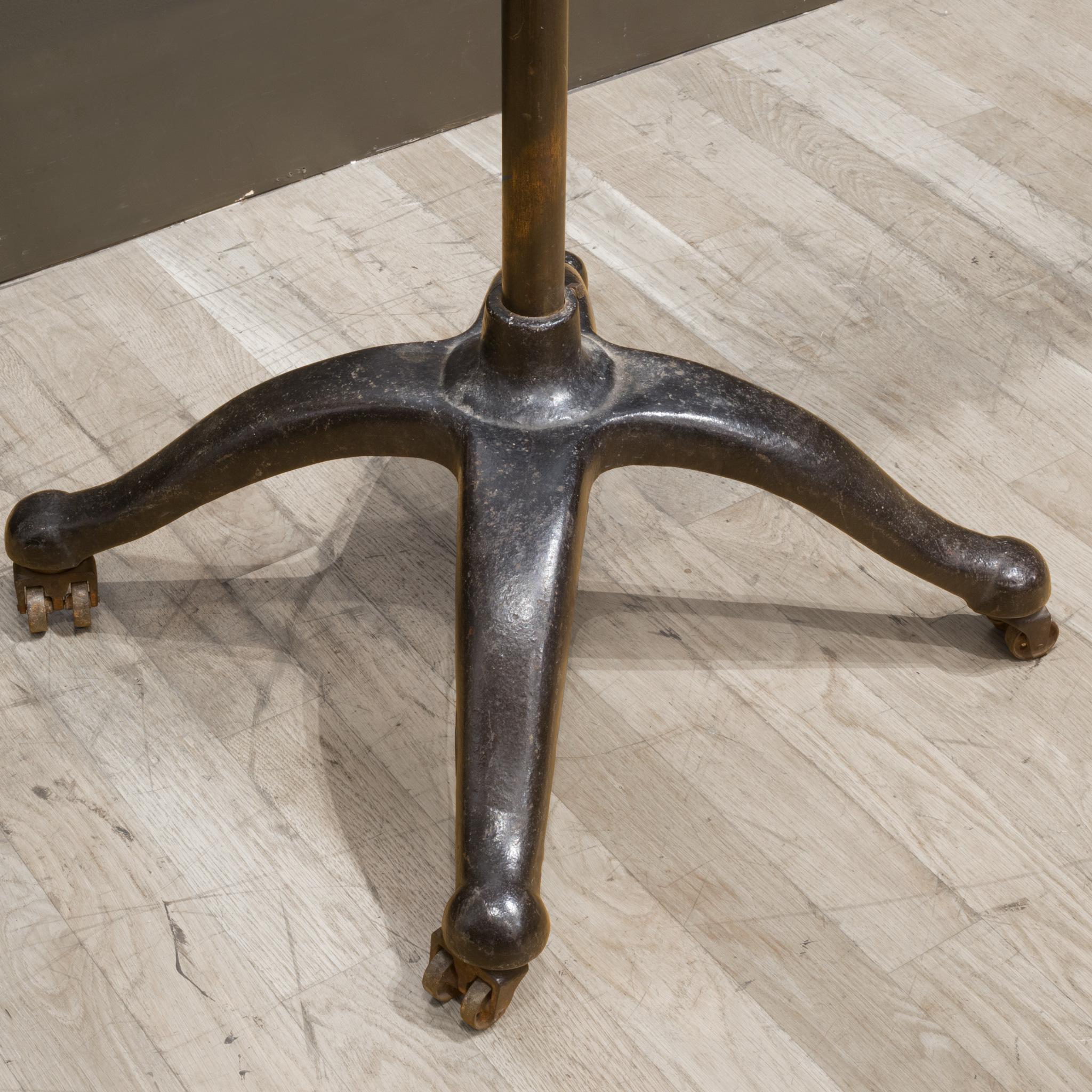 American Early 20th c. Japanned Coat/Garment Rolling Rack c.1910-1920