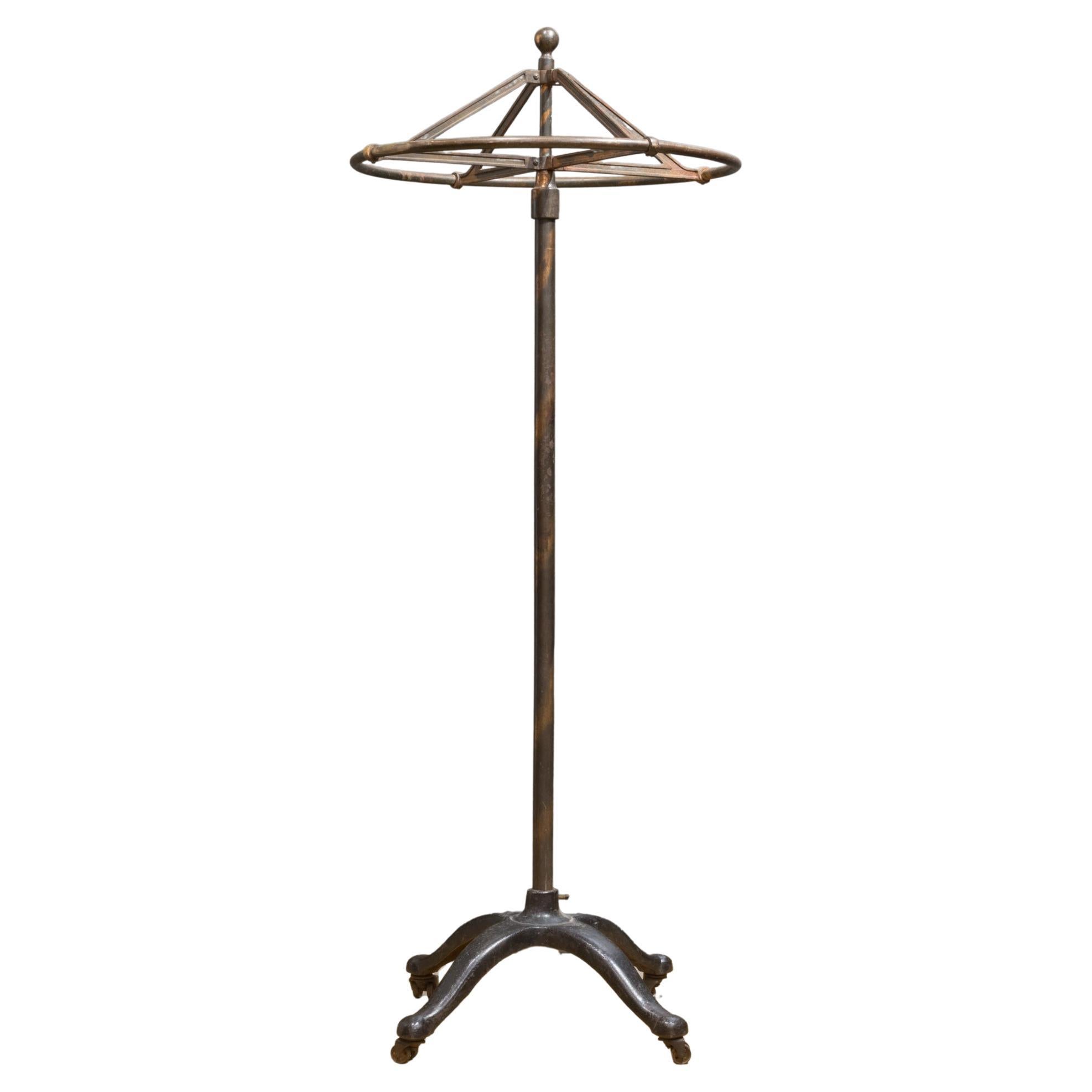 Early 20th c. Japanned Coat/Garment Rolling Rack c.1910-1920