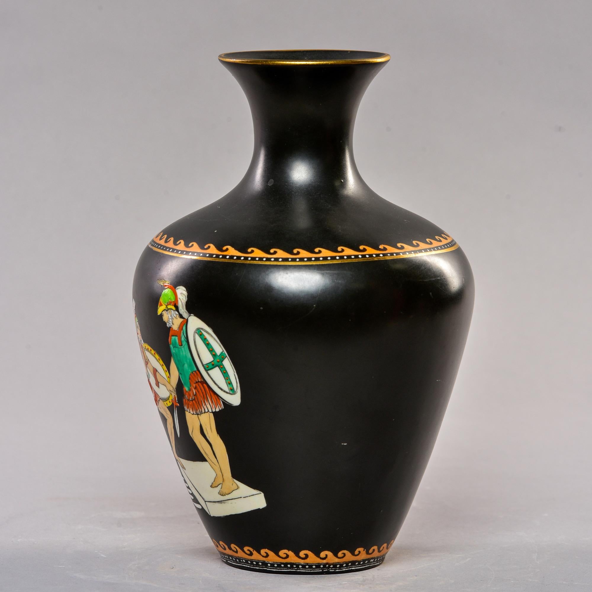 English Early 20th C John Tams Ltd Porcelain Vase of Telemachus Interceding for Phemius For Sale