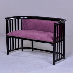 Early 20th C Josef Hoffmann Bentwood Ebonised Settee