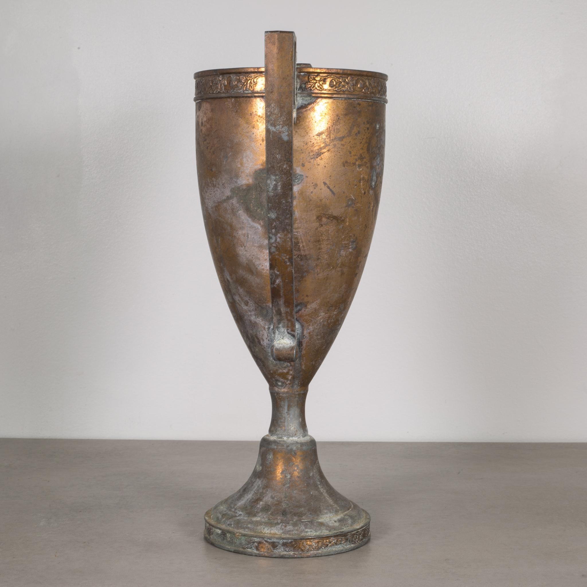 Early 20th Century Large Solid Bronze Loving Cup Trophy, circa 1940 In Good Condition In San Francisco, CA