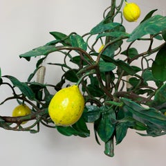 Early 20th Century Lemon Toleware Chandelier, Italy