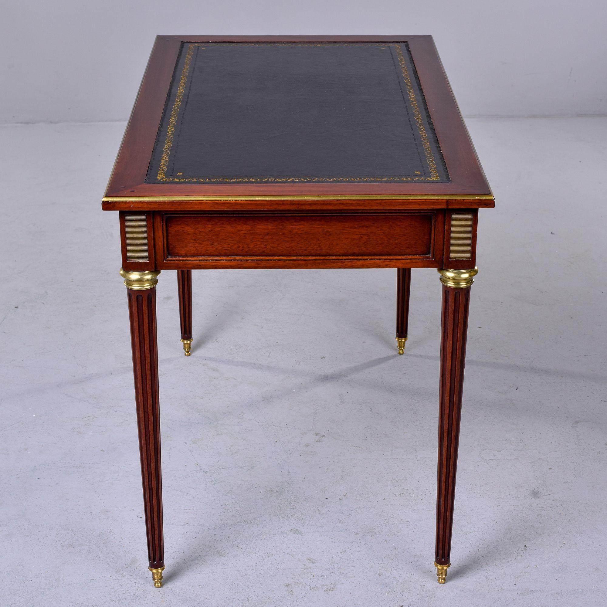 Early 20th C Louis Philippe Style Writing Desk with Leather Top 4