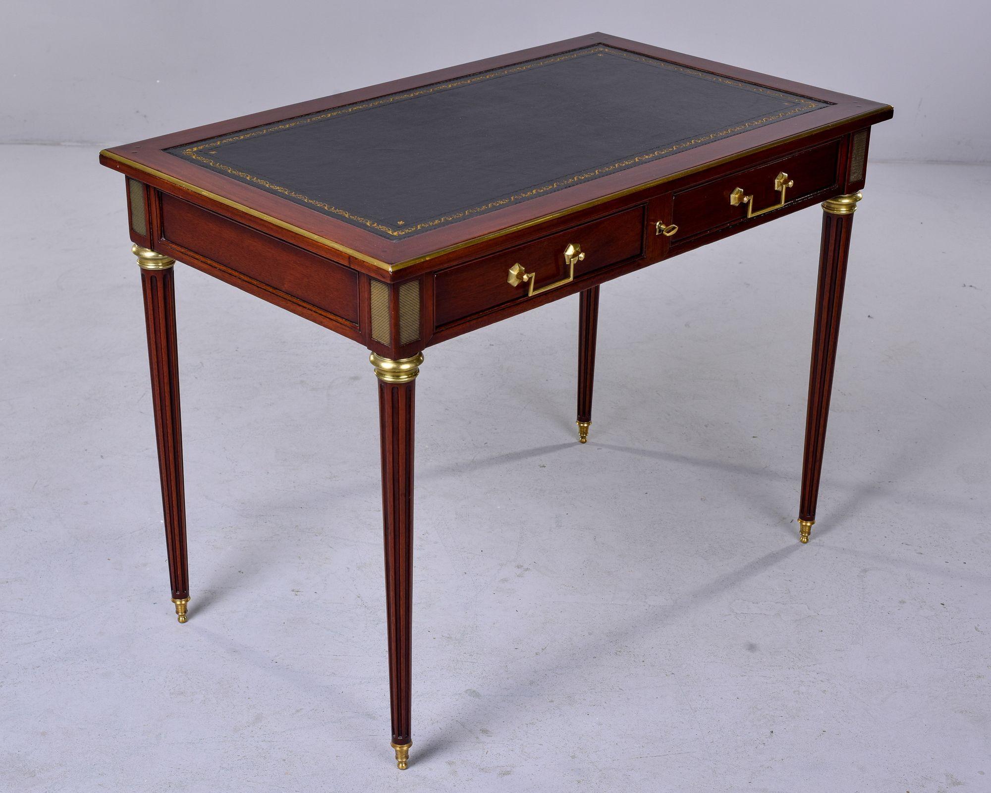 Early 20th C Louis Philippe Style Writing Desk with Leather Top 5