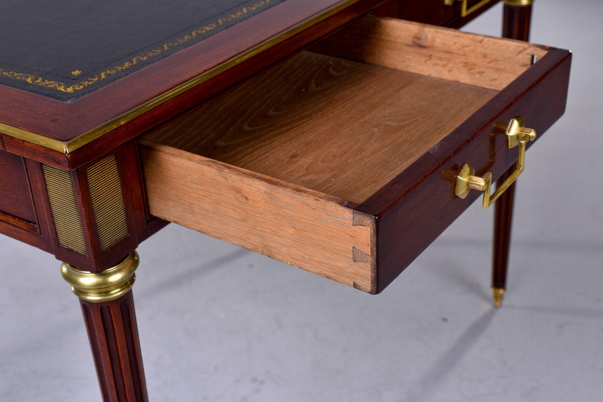 Early 20th C Louis Philippe Style Writing Desk with Leather Top 6