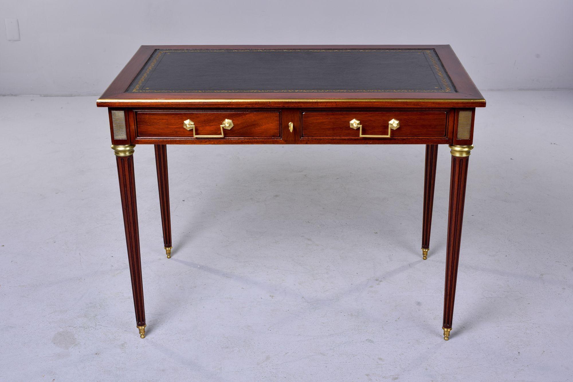 Early 20th C Louis Philippe Style Writing Desk with Leather Top 7
