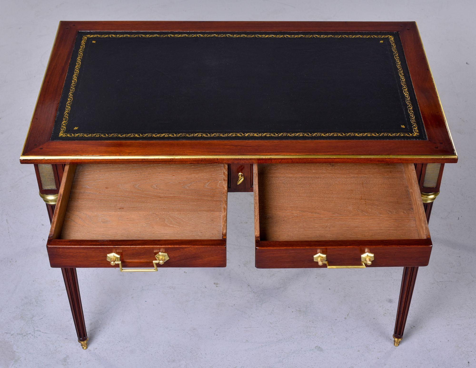 French Early 20th C Louis Philippe Style Writing Desk with Leather Top