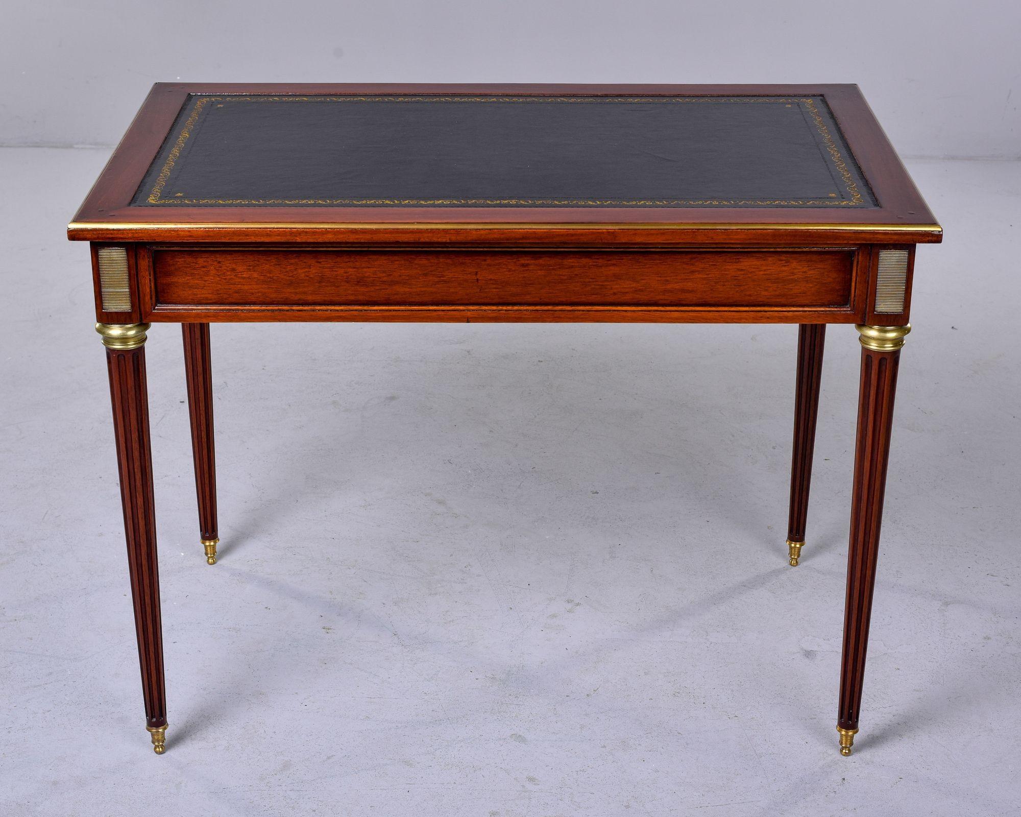 Early 20th C Louis Philippe Style Writing Desk with Leather Top 2