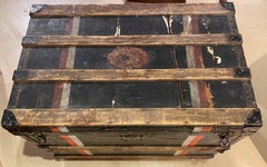 Early 20th c Louis Vuitton Steamer Trunk with Interior Label & Serial Number