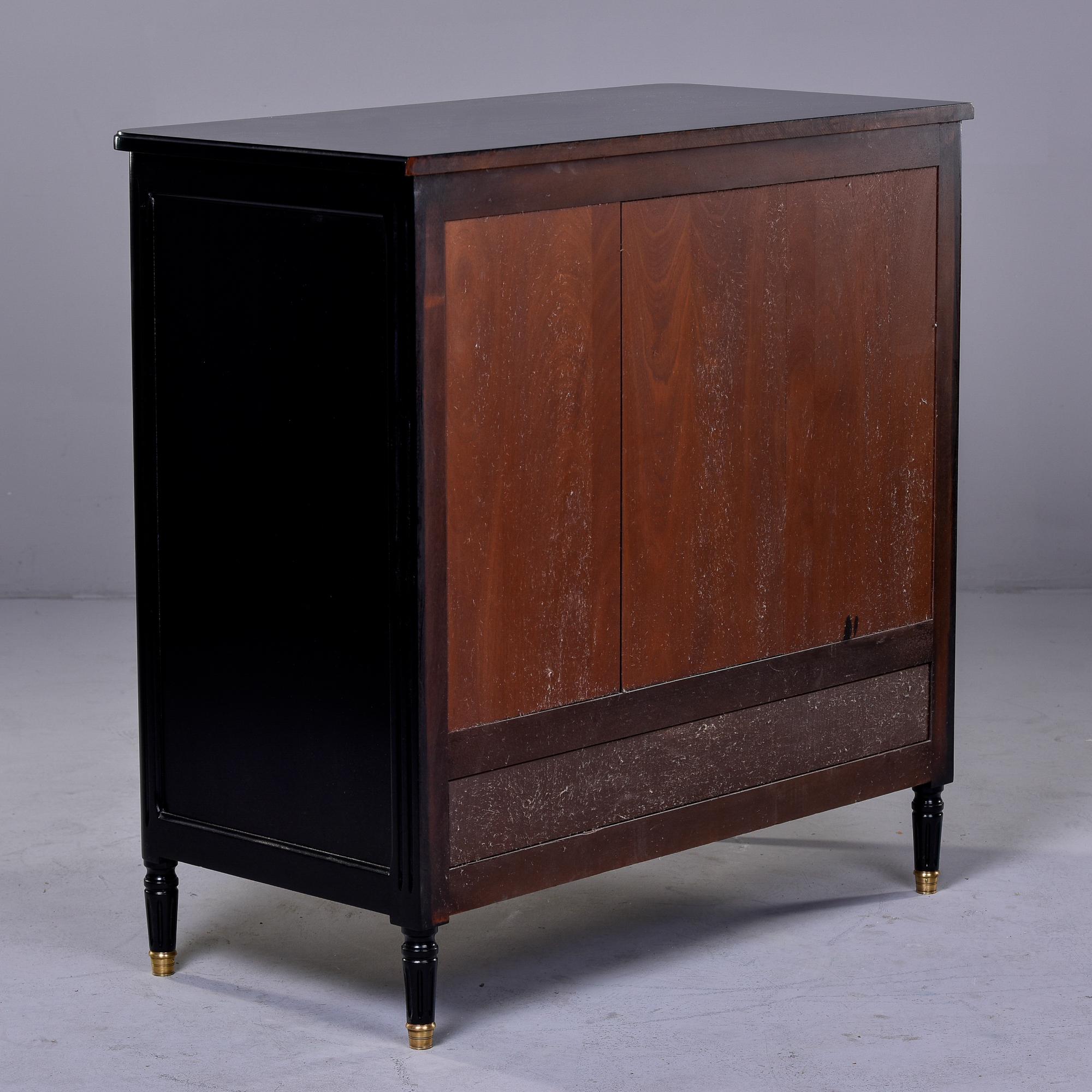 Early 20th C Louis XVI Style Ebonised Side Cabinet In Good Condition In Troy, MI